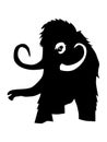 Silhouette of mammoth