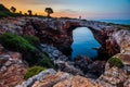 Cala Varques, natural bridge near Portocolom Royalty Free Stock Photo