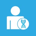 silhouette man with dna molecule science graphic Royalty Free Stock Photo