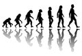 Silhouette man evolution Royalty Free Stock Photo