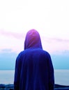 Silhouette of a Man in a Hoodie