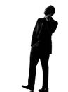 Silhouette man on the phone Royalty Free Stock Photo