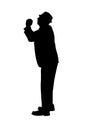 Silhouette of a Man with Pleading