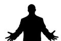 Silhouette of Man Reaching Royalty Free Stock Photo