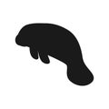 silhouette manatee awareness month vector