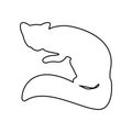 silhouette of marten icon. Element of zoo for mobile concept and web apps icon. Outline, thin line icon for website design and