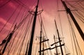 Silhouette of mast Royalty Free Stock Photo