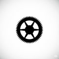 silhouette of a mechanical clock gear Royalty Free Stock Photo