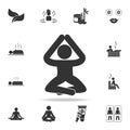 silhouette of a meditating person icon. Detailed set of SPA icons. Premium quality graphic design. One of the collection icons for Royalty Free Stock Photo