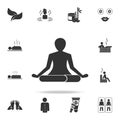 silhouette of a meditating person icon. Detailed set of SPA icons. Premium quality graphic design. One of the collection icons for Royalty Free Stock Photo