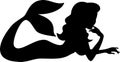 Silhouette Mermaid Royalty Free Stock Photo
