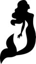 Silhouette Mermaid Royalty Free Stock Photo