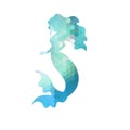 Silhouette of mermaid Royalty Free Stock Photo