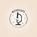 silhouette microscope for science experiment logo vector illustration design Royalty Free Stock Photo