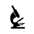 Silhouette microscope study science laboratory Royalty Free Stock Photo