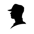 Silhouette of military head illustration