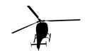 Silhouette of a military helicopter illustration isolated on white. Transportation aircraft for combat. Chopper in air