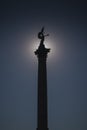 Silhouette of millenium monument in budapest