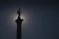 Silhouette of millenium monument in budapest