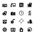 Silhouette Mobile phone menu icons