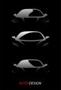 Silhouette of a modern car vector illustration Royalty Free Stock Photo