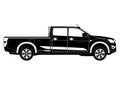 Silhouette of a modern pickup. Vector.