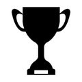 Silhouette monochrome Trophy Cup with plate