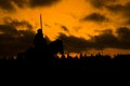 Silhouette of a moroccan fantasia rider