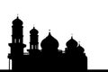Silhouette mosque or masjid dome Royalty Free Stock Photo