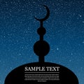 Silhouette of a mosque. Starry Sky. Eps 10.