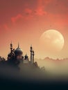 silhouette of mosque in sunset taj mahal at sunset taj mahal silhouette Royalty Free Stock Photo
