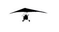 Silhouette of moto hang glider Royalty Free Stock Photo