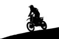 Silhouette of motocross Royalty Free Stock Photo