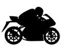 Silhouette motorcycle vector