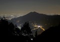 silhouette of Mount Summano near the city of Vicenza in Italy wi Royalty Free Stock Photo