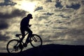 Silhouette of Mountain bike.Sport and healthy life.Extreme sport Royalty Free Stock Photo