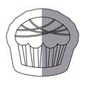 silhouette muffin with chocolate icon