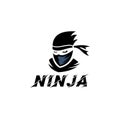 Ninja warrior mascot logo 