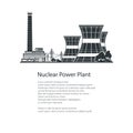 Silhouette Nuclear Power Plant , Poster Brochure