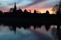 Silhouette of Nymburk fortifications