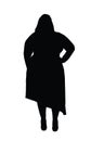 Silhouette of obese women. Dumpling, woman XXL size. Beautiful curvy female, fat overweight lady. Body positive concept. Isolated.