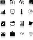 Silhouette office icon Royalty Free Stock Photo
