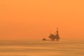 Silhouette Offshore Jack Up Drilling Rig Royalty Free Stock Photo