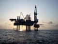 Silhouette of Offshore Jack Up Rig