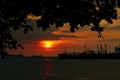 Silhouette offshore Oil Tanker