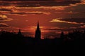 The Silhouette of the Old Town Sibiu Romania