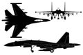 The most sophisticated jet fighter silhouette