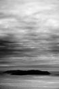 Silhouette of Ons Island in Galicia, Spain Royalty Free Stock Photo