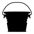 Silhouette of ordinary bucket