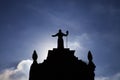 Silhouette over Cathedral in Cusco, Peru